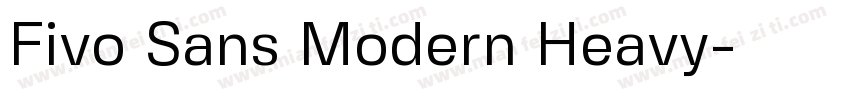 Fivo Sans Modern Heavy字体转换